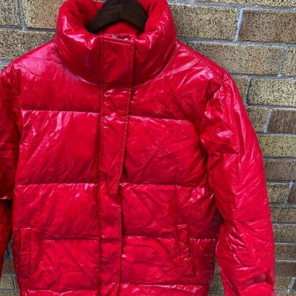 2018 Calvin Klein Polyester Bubble Jacket Large Red - Picture 7 of 9